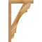 Ekena Millwork Olympic Block Rough Sawn Bracket w/ Offset Brace, Western Red Cedar, 4"W x 18"D x 30"H BKT0402X18X30OLY05RWR - alternate 2